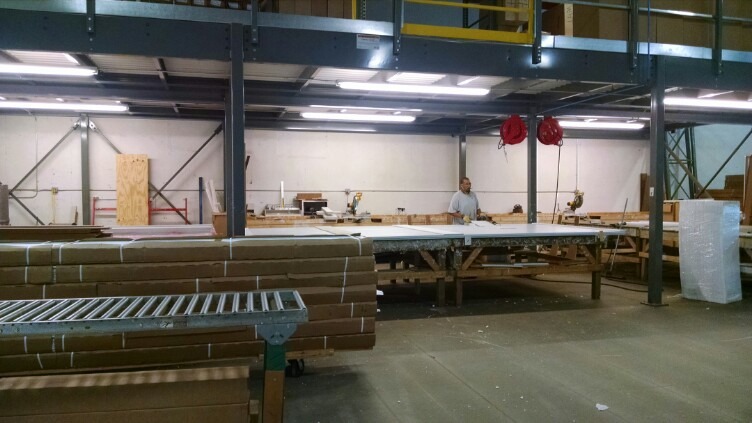 shop making custom garage doors